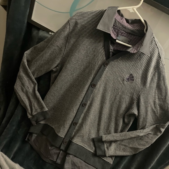 ✨👕BLUE GURU CARDIGAN 2IN1 SWEATER👕✨ - Picture 2 of 9